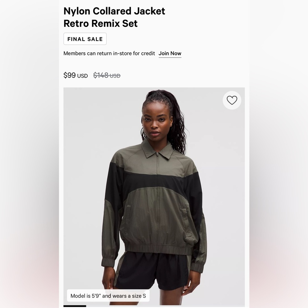 Lululemon - Retro Olive and Black Jacket